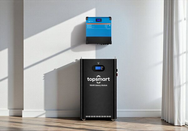 Victron Voltplus Victron Multi RS Solar 48/6000 omvormer met 16 kWh accu