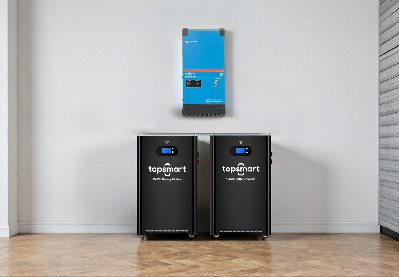Victron VoltPlus 6,5 kW Victron omvormer met 32 kWh accu
