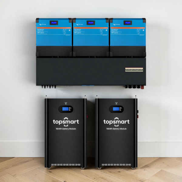 Victron VoltPlus 18kVA Victron 3-fase omvormer met 32 kWh accu Victron VoltPlus 18kVA Victron 3-fase omvormer met 32 kWh accu