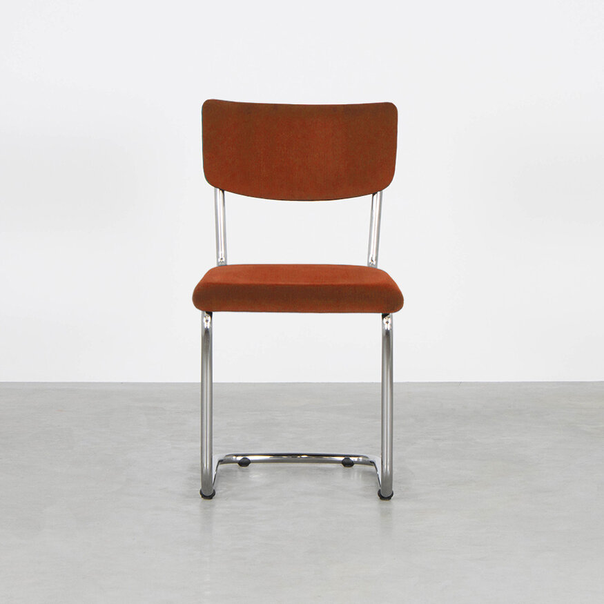 Buisframe design eetkamerstoel Elsene Tubax Buisframe design eetkamerstoel Elsene