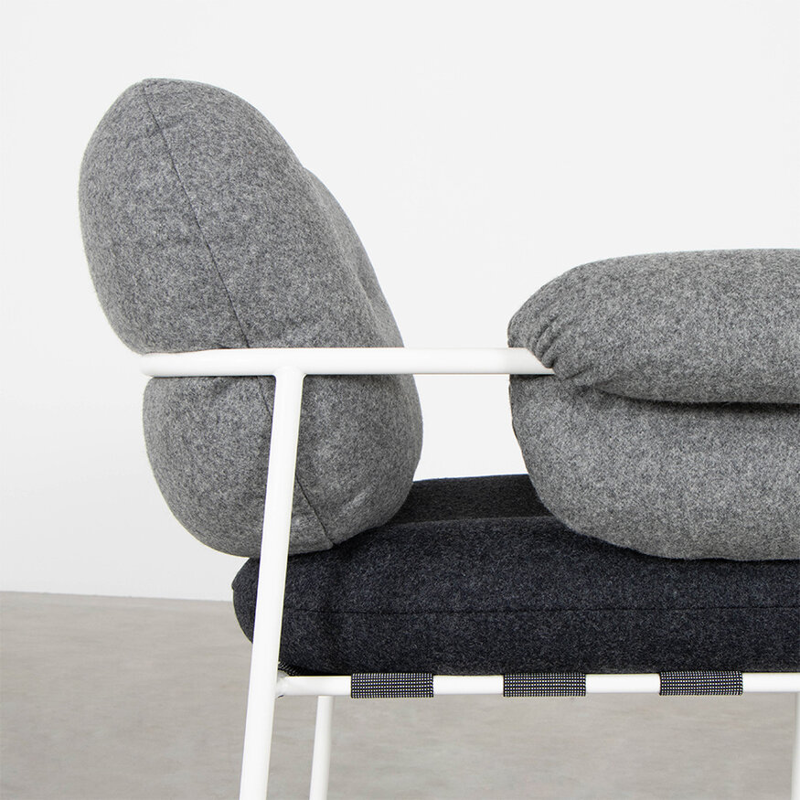 Fogia Fogia Bollo fauteuil grijs Kvadrat Divina Andreas Engesvik