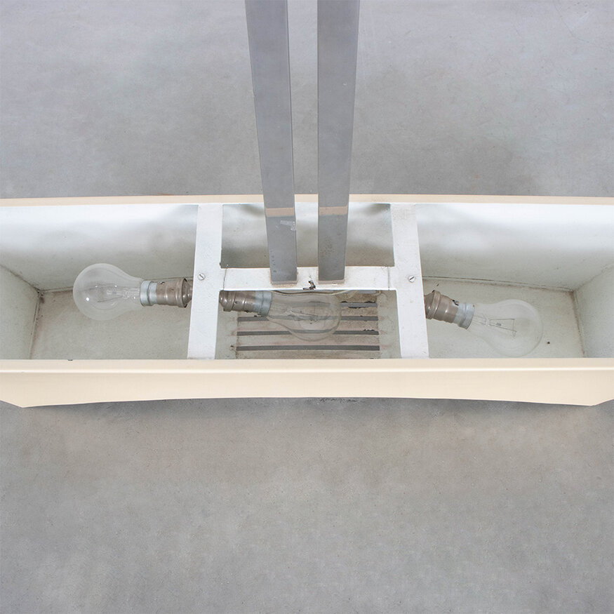 Special Hanging Lamp 30's White Aluminum Shade