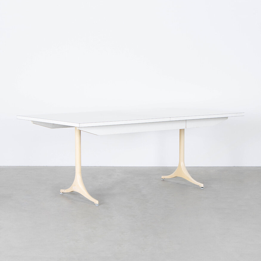 Herman Miller George Nelson Extendable Table White Herman Miller 50's