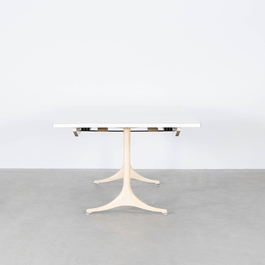 Herman Miller George Nelson Extendable Table White Herman Miller 50's