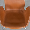 Knoll Set van 6 Fabricius en Kastholm FK Tulip stoelen highback cognac leer Walter Knoll