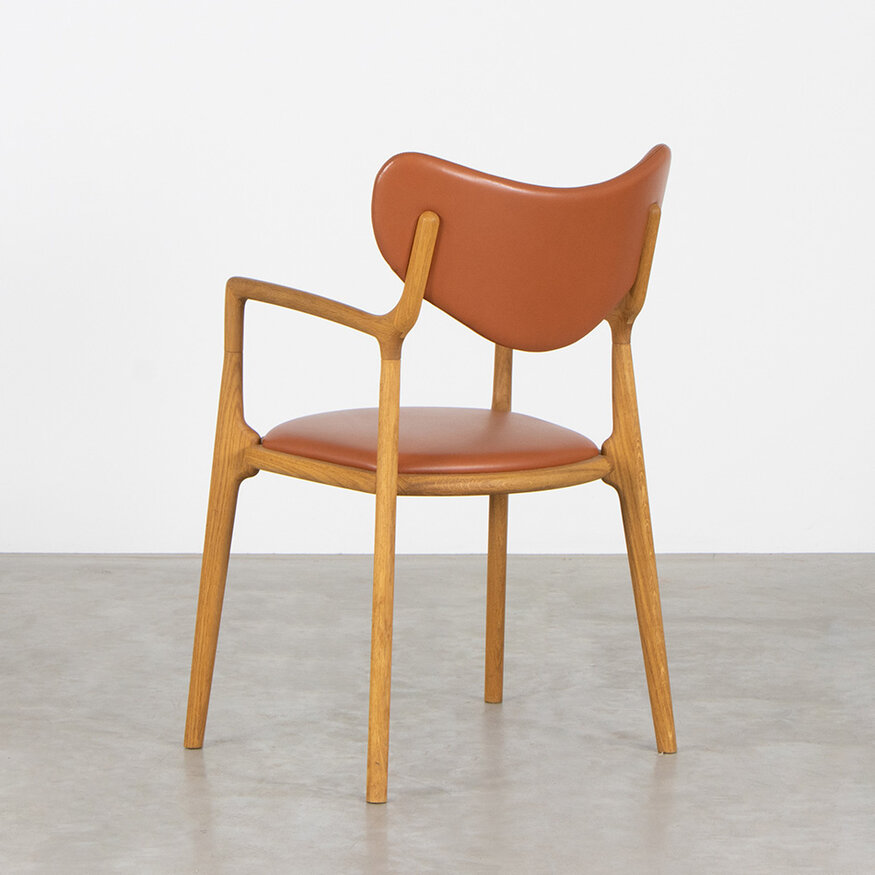 True North Asger Soelberg lounge chair oak and cognac leather True North