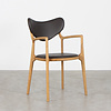 True North Asger Soelberg salon chair eik donkerbruin leer True North