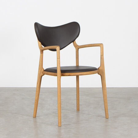 Asger Soelberg lounge chair oak dark brown leather True North