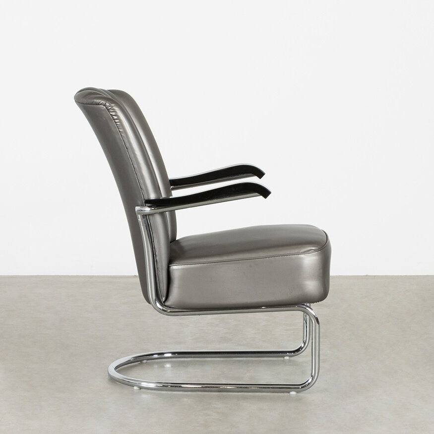 Dutch Originals De Wit 4053 armchair grey artificial leather Dutch Originals