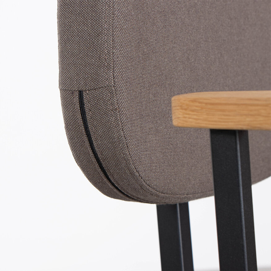 MK design stoel Met Eiken Armleggers Dykmeyer MK design stoel Met Eiken Armleggers