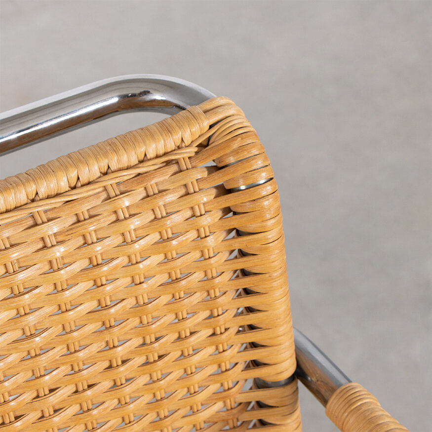 Thonet Set of 2 Marcel Breuer S533 RT rattan armchairs Thonet