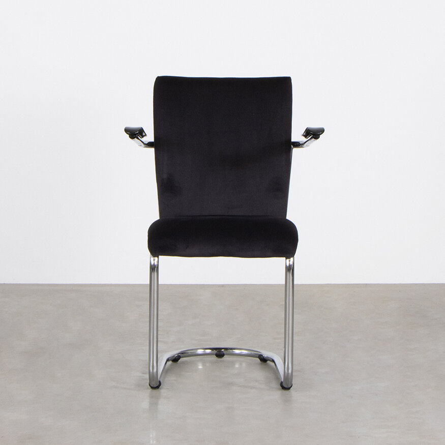 De Wit De Wit 1019 meeting chair Anthracite Rib fabric