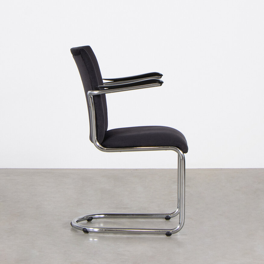 De Wit De Wit 1019 meeting chair Anthracite Rib fabric
