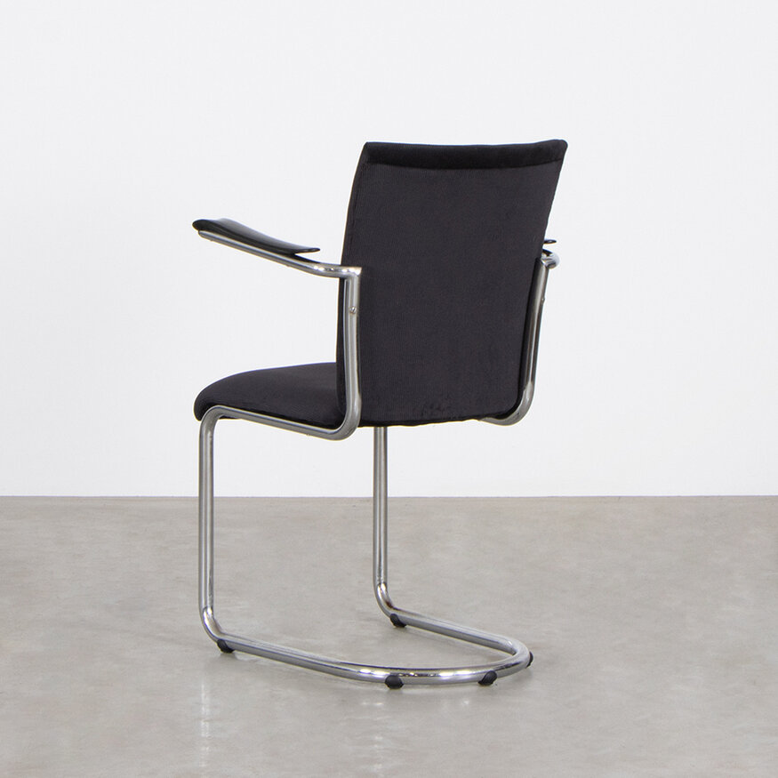 De Wit De Wit 1019 meeting chair Anthracite Rib fabric