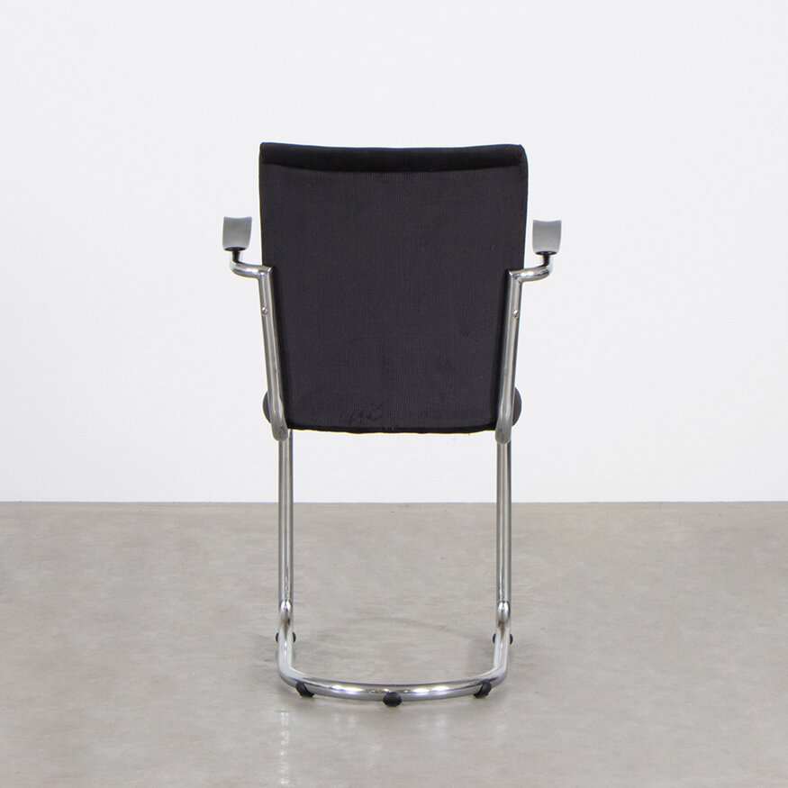 De Wit De Wit 1019 meeting chair Anthracite Rib fabric
