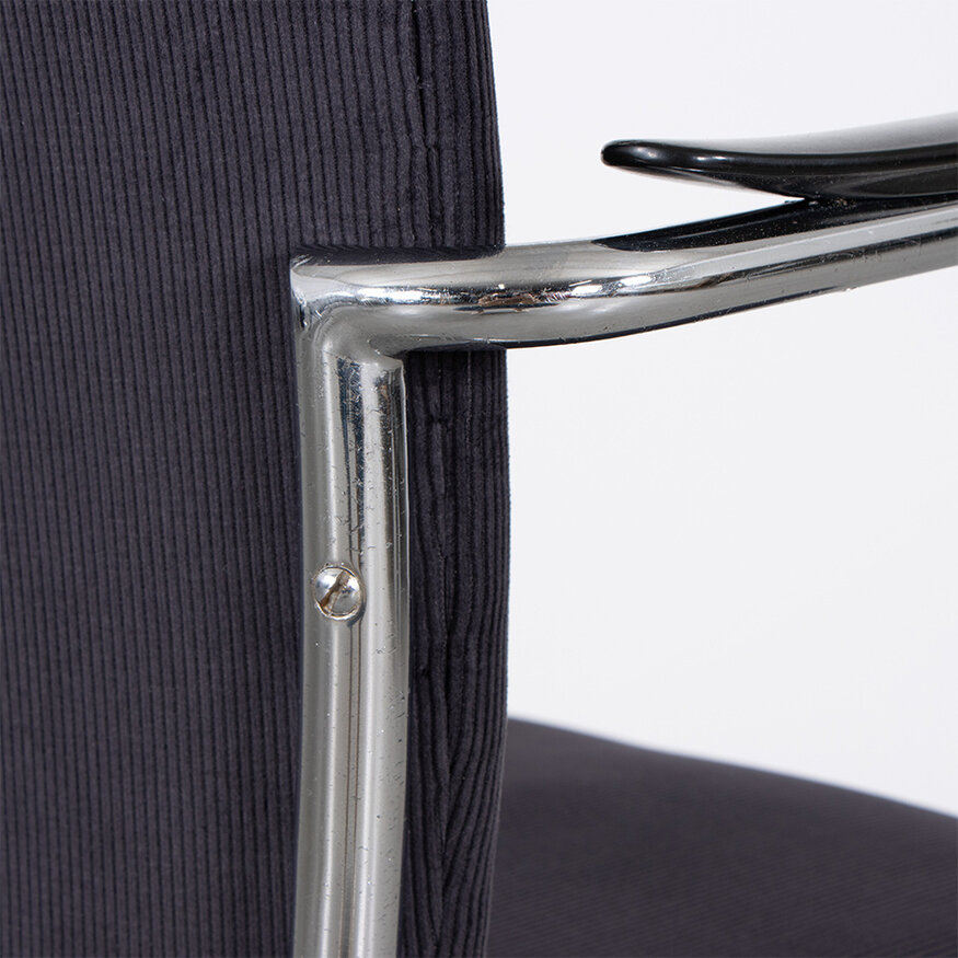 De Wit De Wit 1019 meeting chair Anthracite Rib fabric