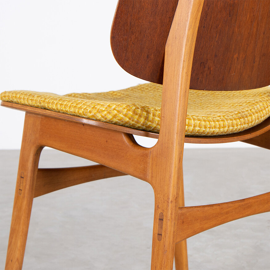 Set of 6 Borge Mogensen chairs model 155 and table Soborg Mobelfabrik