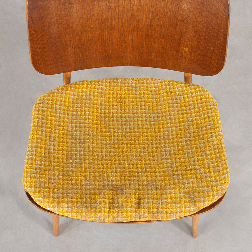 Set of 6 Borge Mogensen chairs model 155 and table Soborg Mobelfabrik