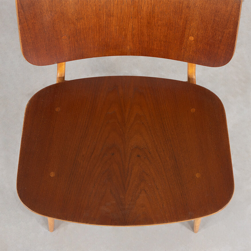 Set of 6 Borge Mogensen chairs model 155 and table Soborg Mobelfabrik