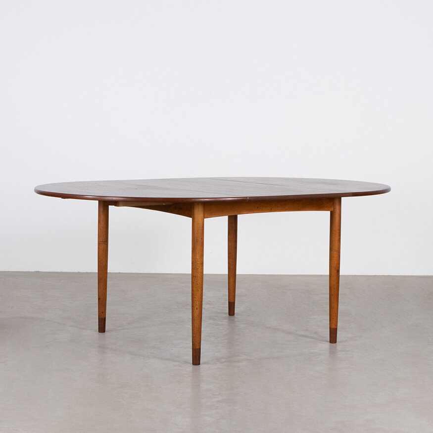 Set of 6 Borge Mogensen chairs model 155 and table Soborg Mobelfabrik