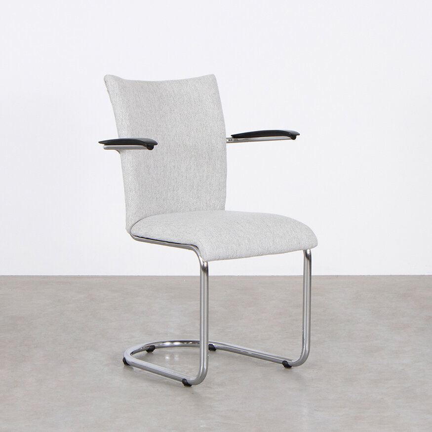 De Wit De Wit 1018 chair, grey Hallingdal wool, 1960s
