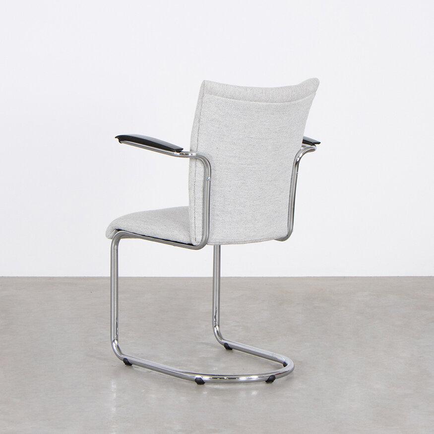 De Wit 1018 chair, grey Hallingdal wool, 1960s