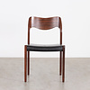 J.L. Møllers Møbelfabrik Niels Otto Moller chair model 71 black leatherette JL Mollers Mobelfabrik