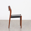 J.L. Møllers Møbelfabrik Niels Otto Moller chair model 71 black leatherette JL Mollers Mobelfabrik