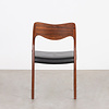 J.L. Møllers Møbelfabrik Niels Otto Moller chair model 71 black leatherette JL Mollers Mobelfabrik