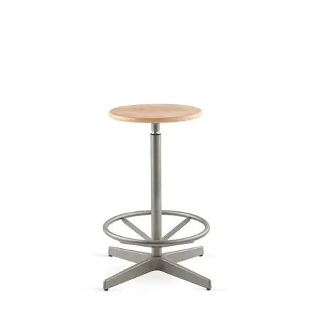 Jops Counter Barkruk Parelmoer Muisgrijs | Eiken