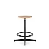 Dykmeyer Jops Industrial Counter Barstool Graphite Black (RAL 9011) | Walnut Seat