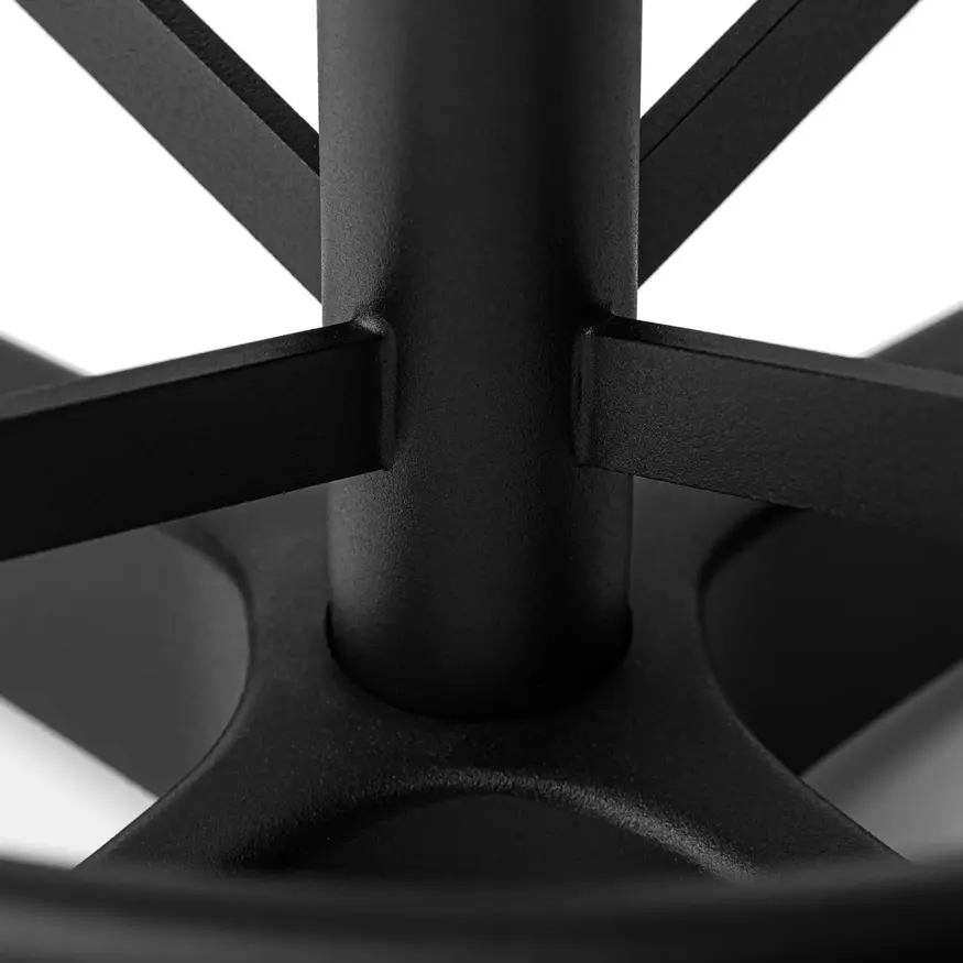 Dykmeyer Jops Industrial Counter Barstool Graphite Black (RAL 9011) | Walnut Seat