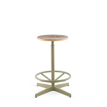 Jops Counter Barstool Yellow Grey | Walnut