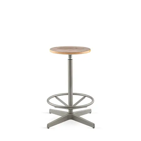 Jops Counter Barstool Pearl Mousegrey | Walnut