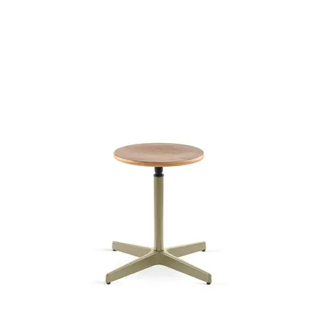 Jops Stool Yellow Grey | Walnut