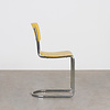 Gispen Set of 5 Gispen 108 yellow leatherette chairs, original from the 1930s