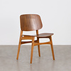 Set van 6 Børge Mogensen stoelen model 155