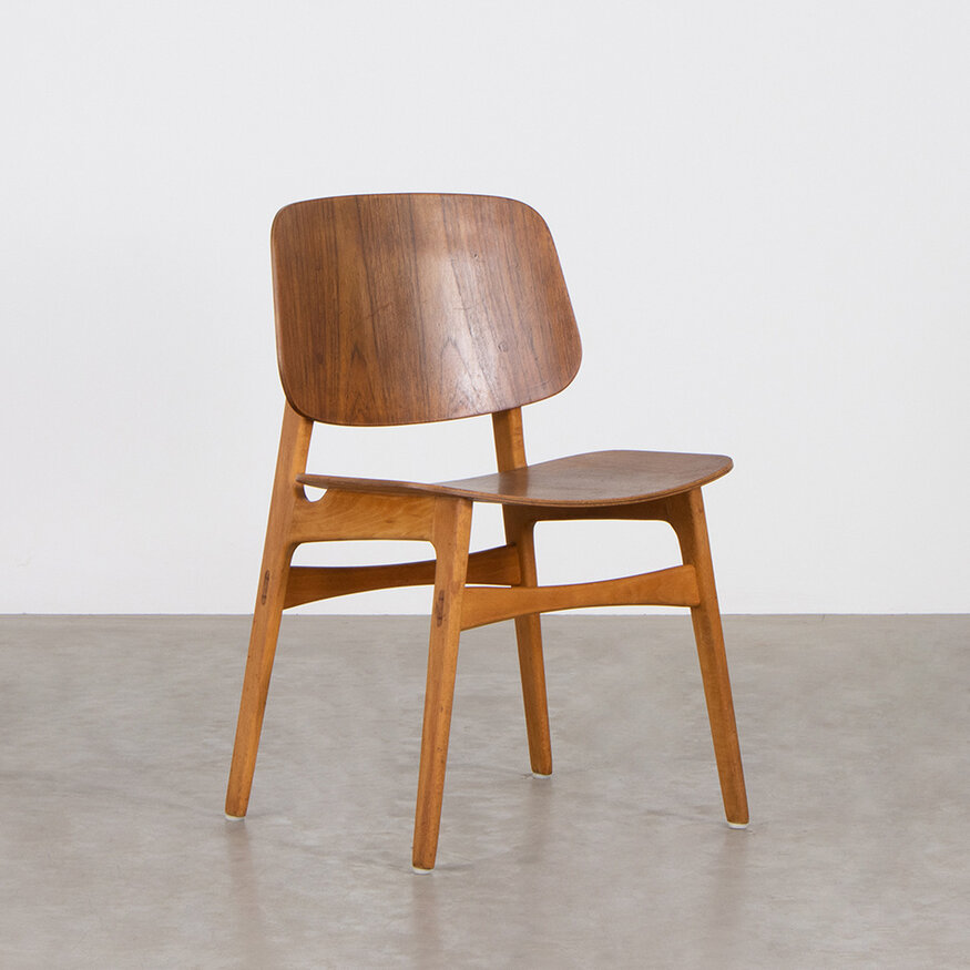 Set of 6 Børge Mogensen chairs model 155