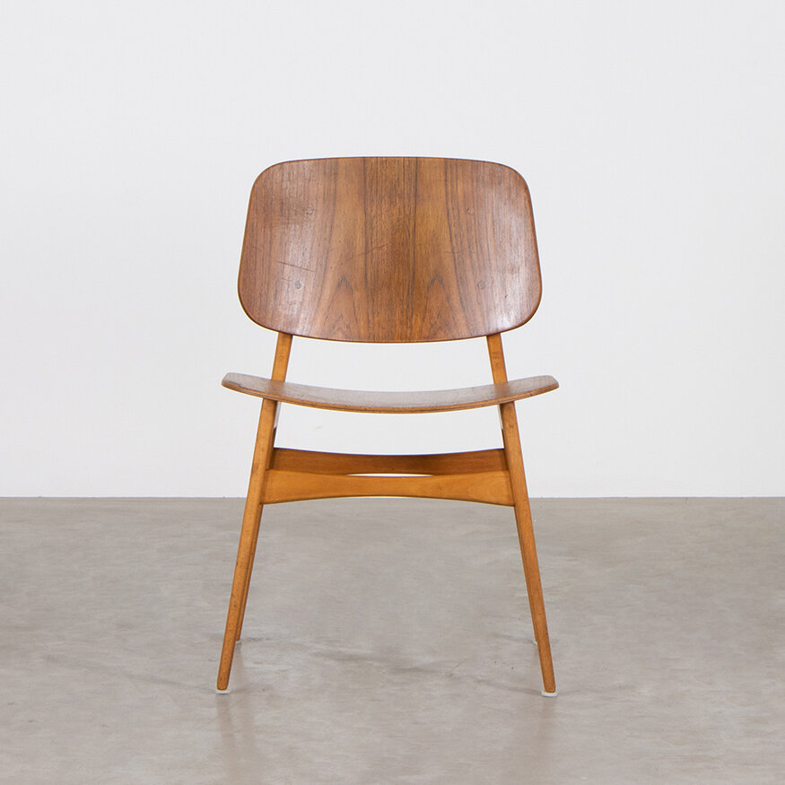 Set of 6 Børge Mogensen chairs model 155