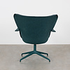 Dykmeyer Spettr Swivel Armchair Petrol Fabric Wool Felt Blue