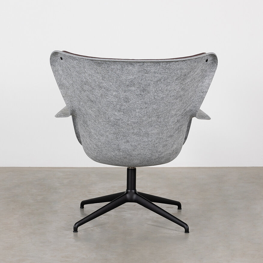 De Machinekamer Spettr Draaifauteuil Lichtgrijs Stof Prairie Paars