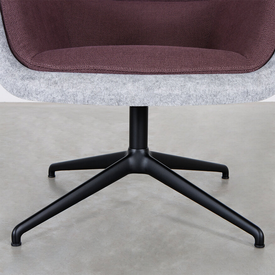 De Machinekamer Spettr Draaifauteuil Lichtgrijs Stof Prairie Paars