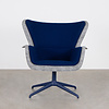 Dykmeyer Spettr Swivel Armchair Light Grey Fabric Tonus Blue
