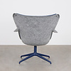 Dykmeyer Spettr Swivel Armchair Light Grey Fabric Tonus Blue