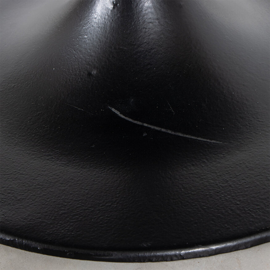 Black marble table round 110 cm tulip base aluminum