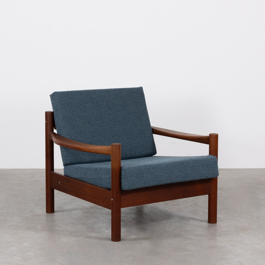 Borge Jensen and Sonner armchair blue 1960s