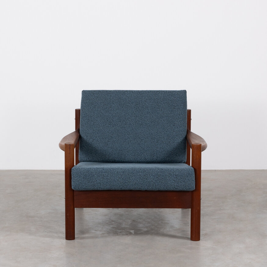 Borge Jensen and Sonner armchair blue 1960s