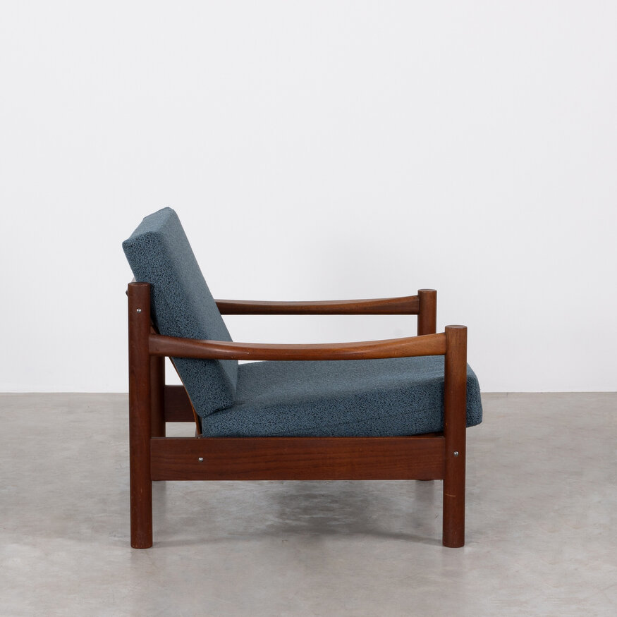 Borge Jensen and Sonner armchair blue 1960s