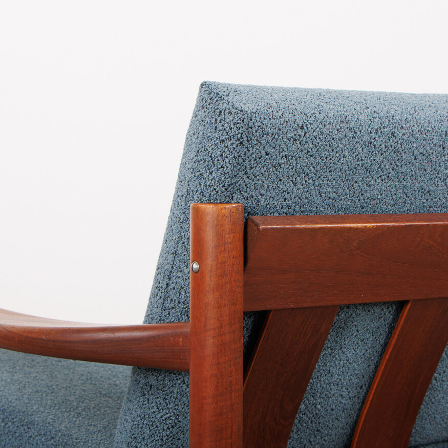 Borge Jensen and Sonner armchair blue 1960s