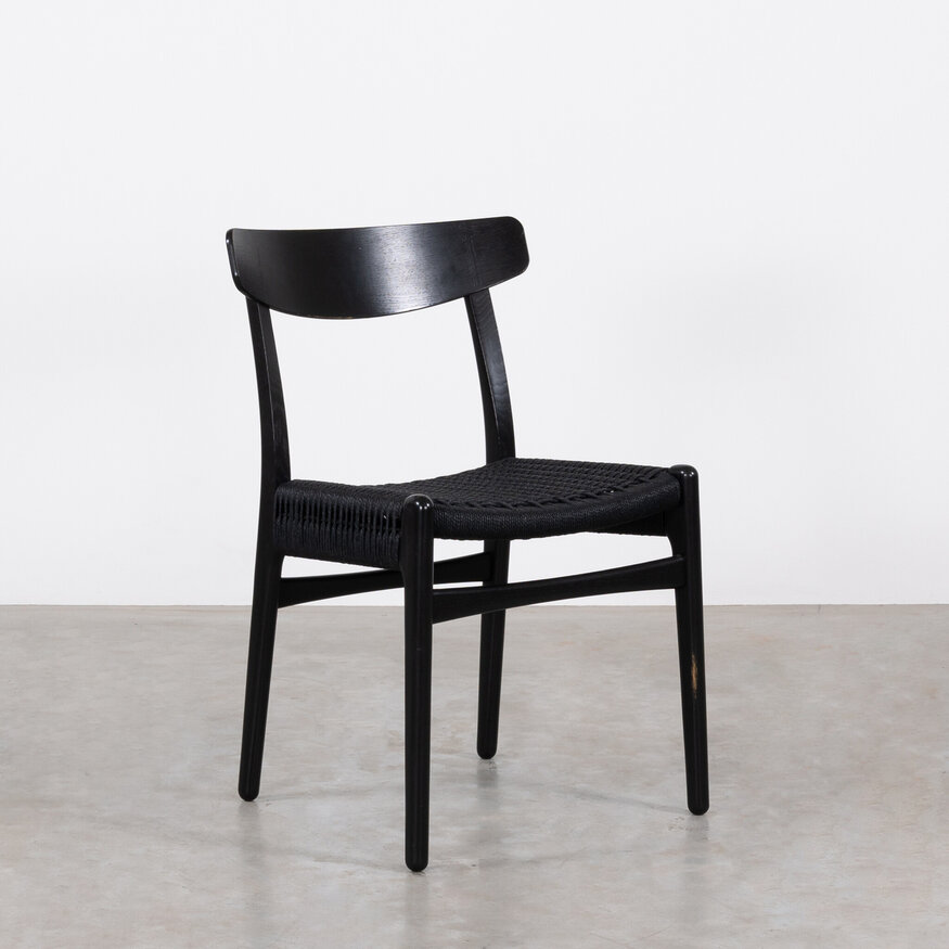 Carl Hansen & Søn Set of 4 Hans Wegner chairs model CH23 black Carl Hansen and Son